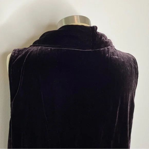 Eileen Fisher Purple Silk Velvet Sleeveless Top - Picture 4 of 9